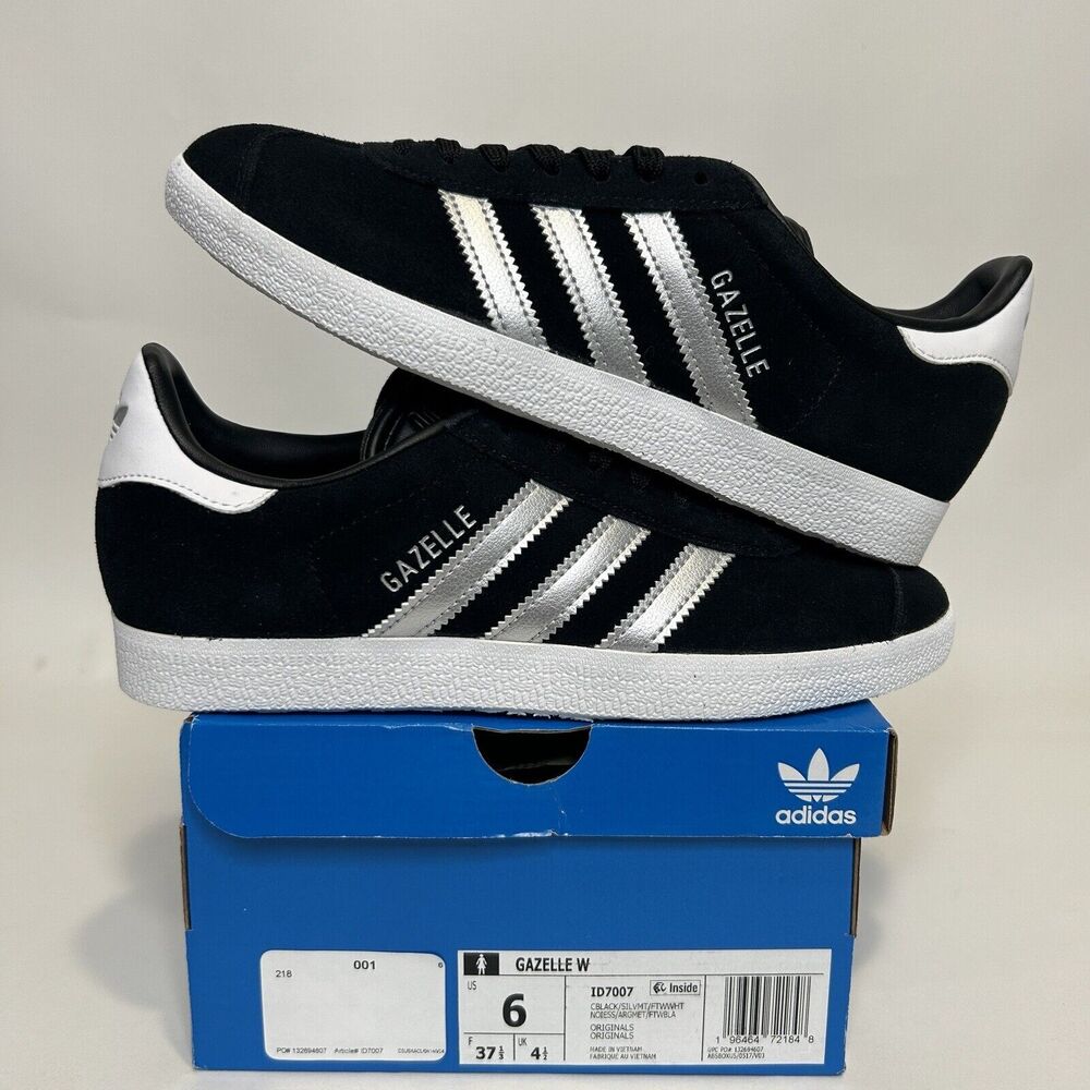 Adidas Originals Shoes Gazelle “Black/Silver Metallic” 2024